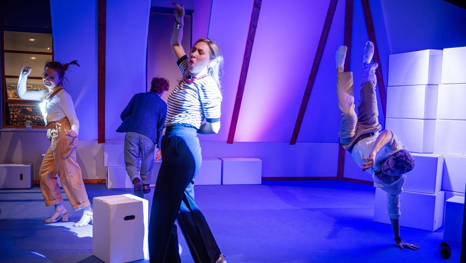 Szene aus Venedig im Schnee