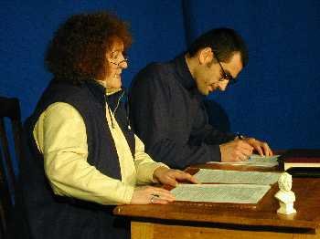 Szene aus Goethe-Kabarett: "Bewundert viel und viel gescholten"