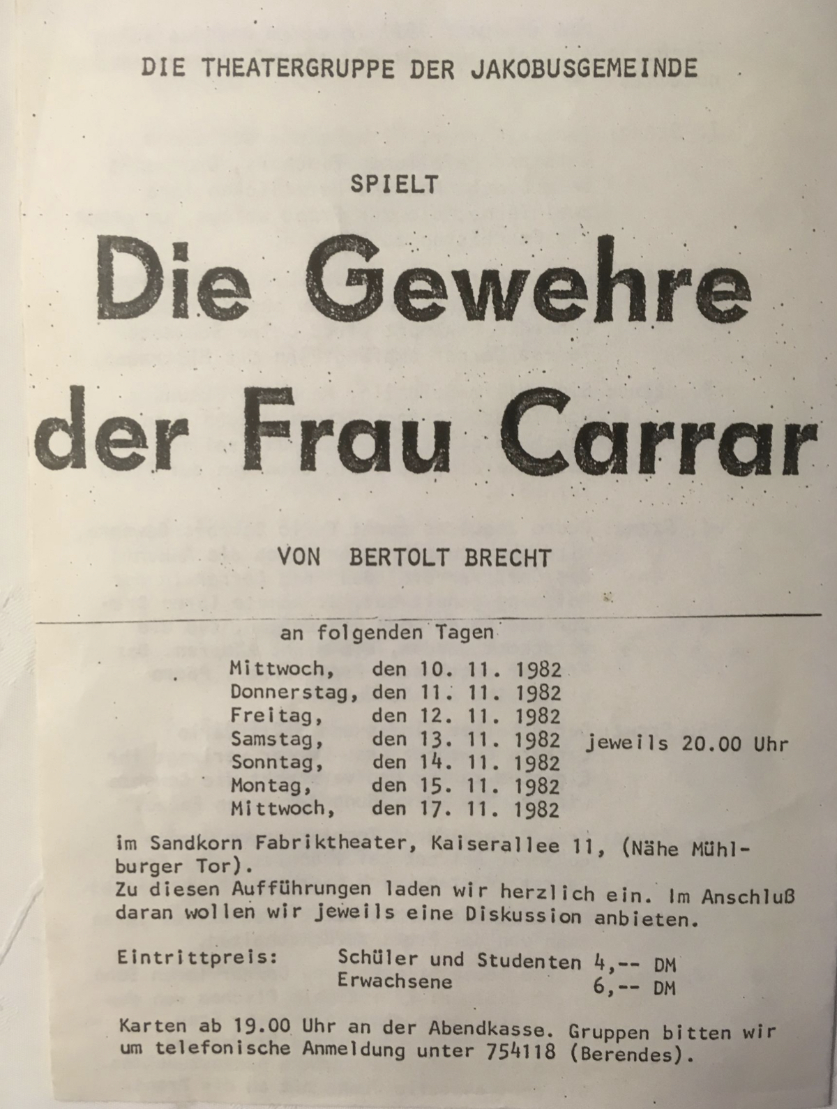 Die Gewehre der Frau Carrar
